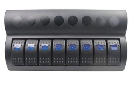 Bfy 8li Switch Panel,Mavi Işıklı ve Otomatik Sigortalı