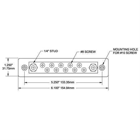 Blue Sea Systems 10 Vidalı Busbar 150A