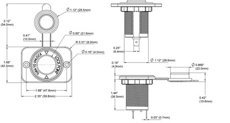 Blue Sea Systems 12/24V USB Soketi 1016