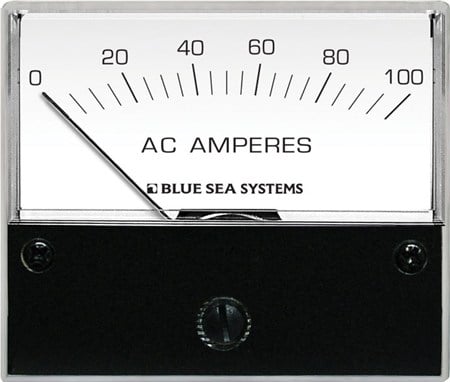 Blue Sea Systems AC Analog Ampermetre 0-100A