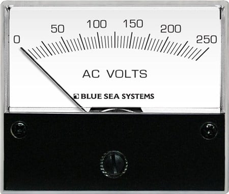 Blue Sea Systems AC Analog Voltmetre 0-250V AC