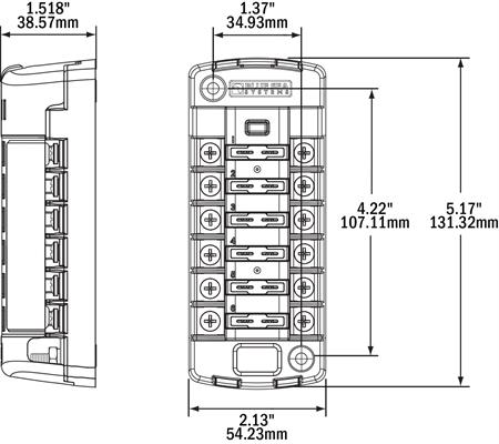 Blue Sea Systems ST Blade 6lı Sigorta Bloğu 5035