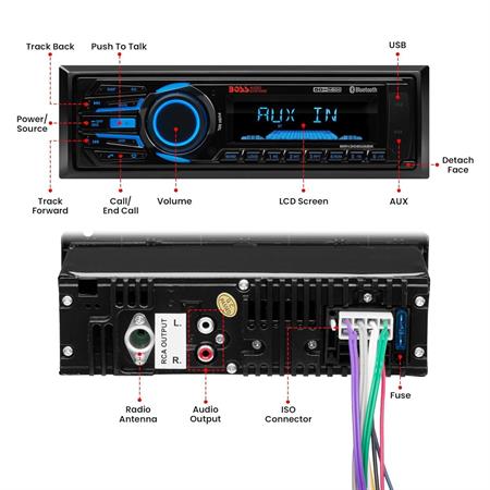 BOSS Audio Systems MR1308UABK Marin Teyp