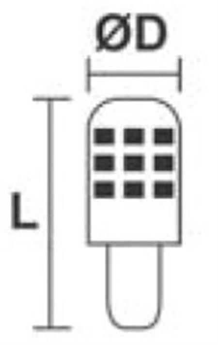 Cam Kapaklı E14 Tip Ledli Ampul 12/24V 3,5 W