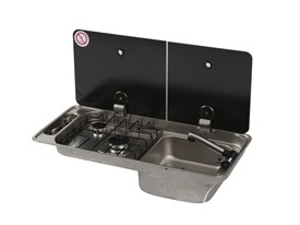 CAN Çift Kapaklı Çift Gözlü Ocak & Evye FL1401