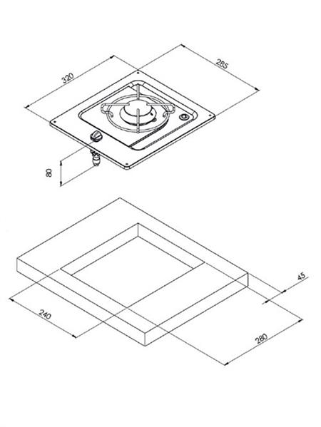 CAN Tekli Gömme Ocak PC1320