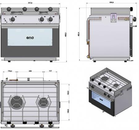 Eno Origin çift ocaklı fırın