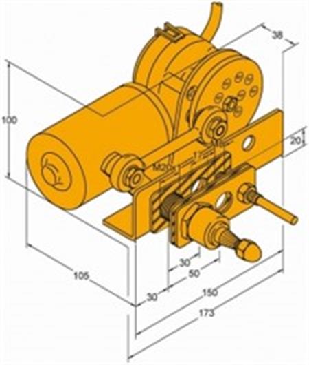 Exalto 223BDS Serisi MD1 Tek Şaftlı Silecek Motoru 12V 75 mm