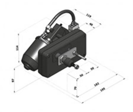 Exalto 232BD Serileri MD1 Silecek Motoru 24V 55 mm