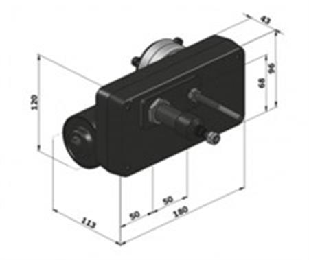 Exalto 232BD Serileri MD1 Silecek Motoru 12V 55 mm