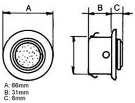 Gömme Halojen Spot Kromaj- 12V/20W