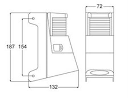Hella Marine Kombine Pruva Feneri/Güverte Aydınlatma 12V-20W Siyah