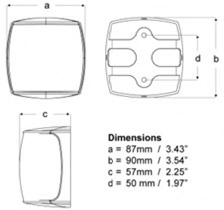 Hella Marine Naviled Pro seyir fenerleri Siyah Pruva Feneri