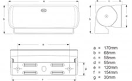 Hella Marine Sea Hawk XL Ledli Güverte Aydınlatma Lambası Braketli