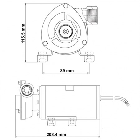 Jabsco Cyclone Santrifüj Pompası 24V - 80 L/dk - 17 PSI