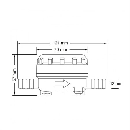 Jabsco Pompa Koruma Süzgeci 13 mm