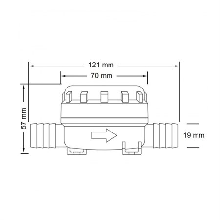Jabsco Pompa Koruma Süzgeci 19 mm