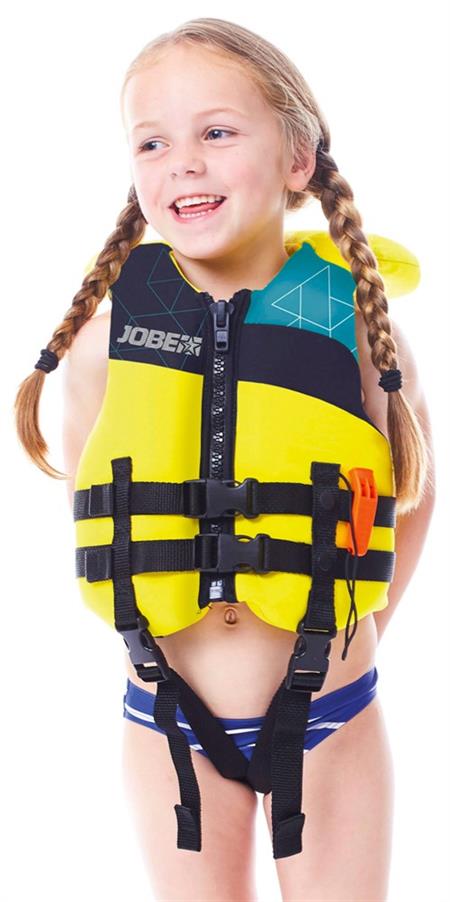 JOBE Çocuk Can Yeleği Sarı 4-6 Yaş Neopren Kumaş