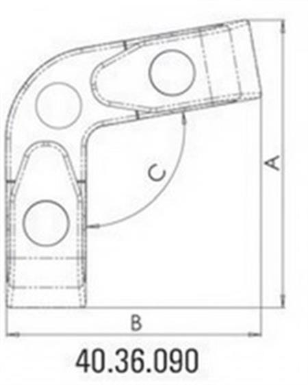 Köşe kurtağızı 140x124x56