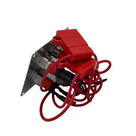 Krom 4lü Switch Panel Sigortalı Kırmızı Işıklı