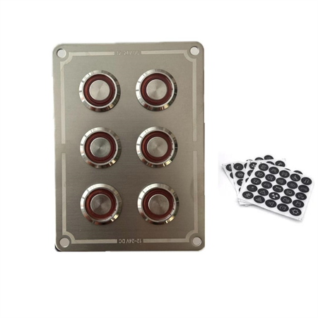 Krom 6lı Switch Panel Sigortalı Kırmızı Işıklı