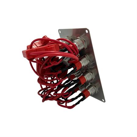 Krom 8li Switch Panel Sigortalı Kırmızı Işıklı