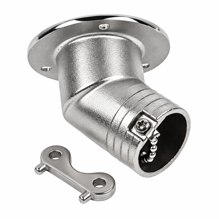 Krom Atık Su Dolum Ağzı 38 mm - Eğimli
