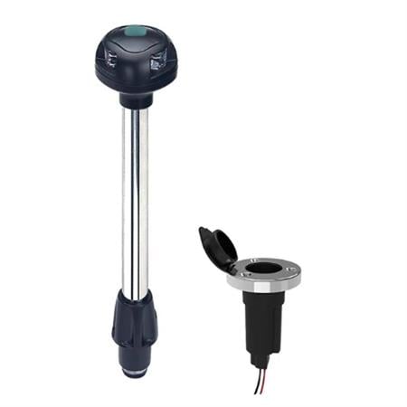 Krom Bayrak Direği İskele Sancak 28CM 12V