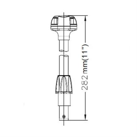 Krom Bayrak Direği İskele Sancak 28CM 12V