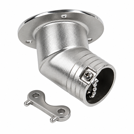 Krom Yakıt Dolum Ağzı 38 mm - Eğimli