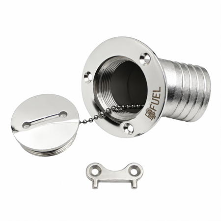 Krom Yakıt Dolum Ağzı 38 mm - Eğimli