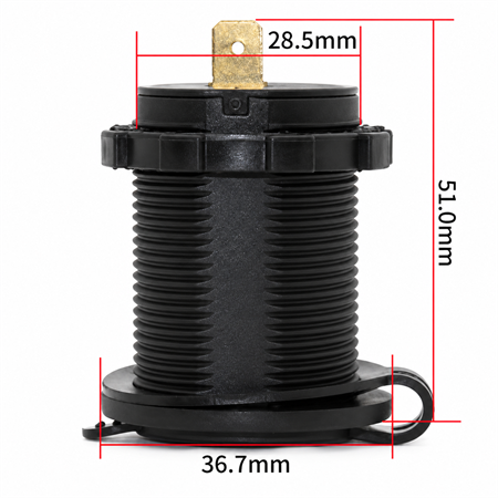 Labarka 3lü Panel USB + Çakmaklık + Voltmetre