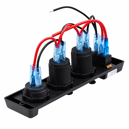 Labarka 3lü Panel USB + Çakmaklık + Voltmetre