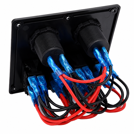 Labarka 4lü Switch Panel USB + Çakmaklık Kırmızı LEDli