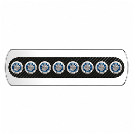 Labarka 8li Krom Switch Panel Sigortalı 12-24V