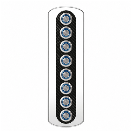 Labarka 8li Krom Switch Panel Sigortalı 12-24V