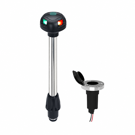 Labarka LED Krom Bayrak Direği İskele Sancak 28 cm 12V