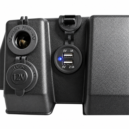Labarka Plastik Akü Kutusu USB + Çakmaklık + Voltmetre