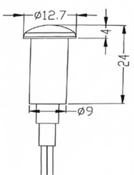 Led Nokta Lamba Mavi 12V