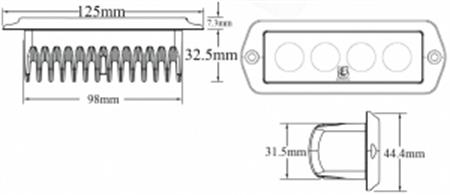 Lumitec CapriLT gömme güverte aydınlatma lambası. Ledli.