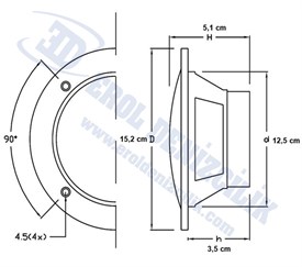 Marin Dual Hoparlör 5001 Ø:15 cm 80 Watt