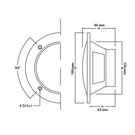 Labarka Marin Hoparlör 16,5cm Beyaz - 150 Watt