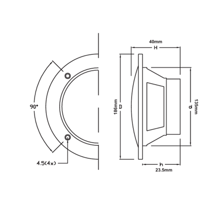 Labarka Slim Marin Hoparlör 16,5cm Siyah - 60 Watt