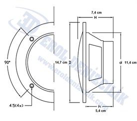 Marin Twiterlı Hoparlör 5002 Ø:15 cm 80 Watt