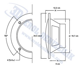 Marin Twiterlı Hoparlör 8019  Ø:24,5 cm 180 Watt