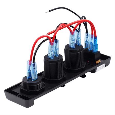 Marine Çakmaklık Usb ve Voltmetre Soketi 12v Düğmeli