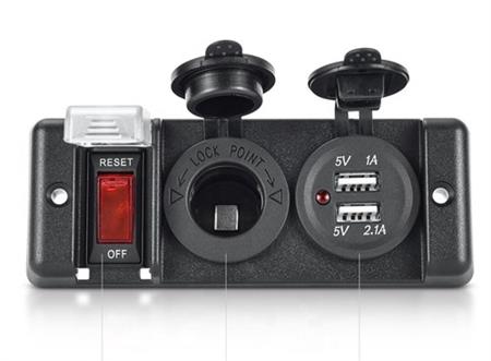 Marine Çakmaklık ve Usb Soketi 12v Düğmeli