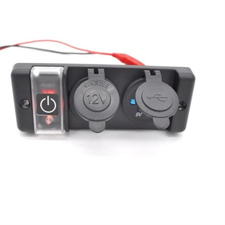 Marine Çakmaklık ve Usb Soketi 12v Düğmeli