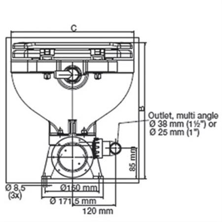 Matromarine Elektrikli Tuvalet Büyük Taş 24V