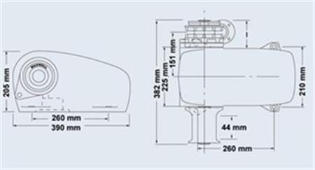 Maxwell HWC 1500  - 1200W 24V 6 mm Tamburlu Yatay Irgat